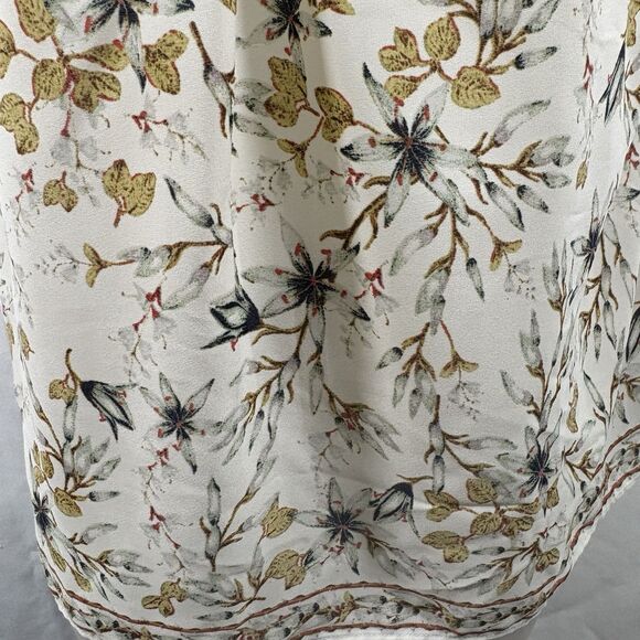 Max Studio Ruffle Sleeve Blouse Women's M Boho Floral Peasant Cottagecore Spring - Picture 7 of 16